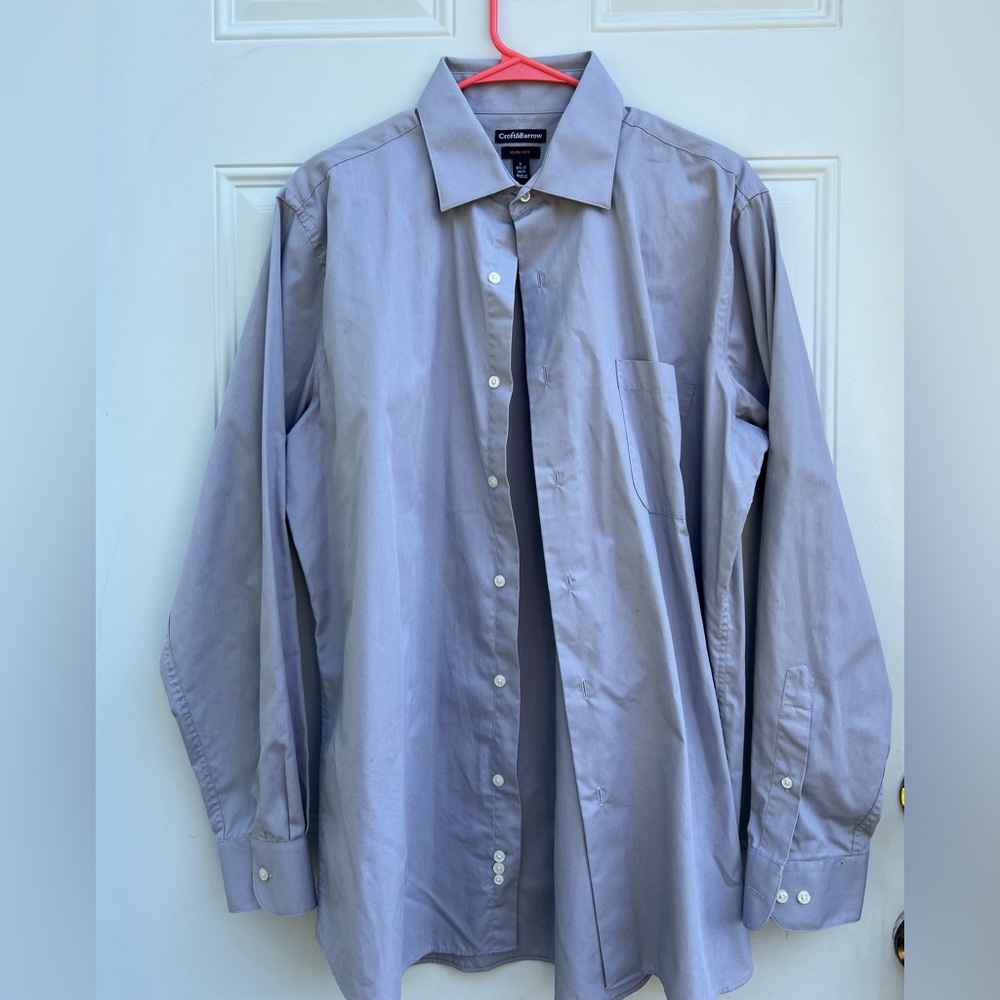 Croft & Barrow Men's Light Gray Dress Shirt